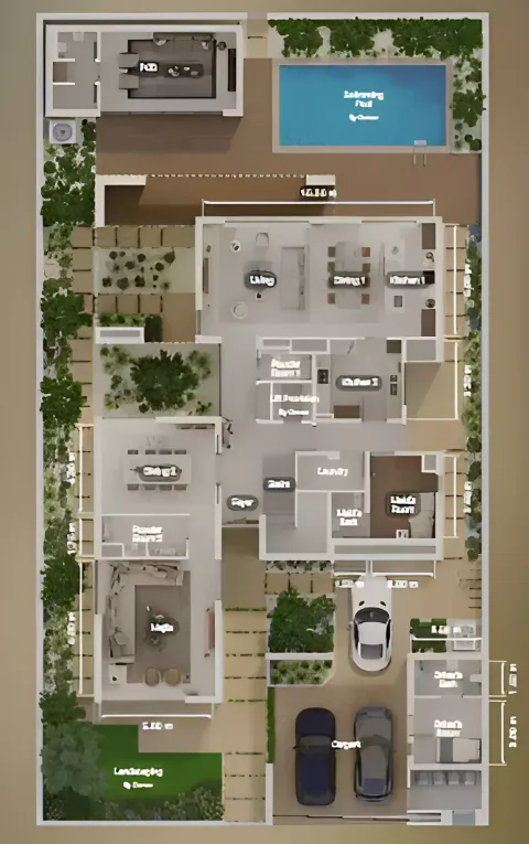 Floor plan, 4 Beds, 8,718 sq ft