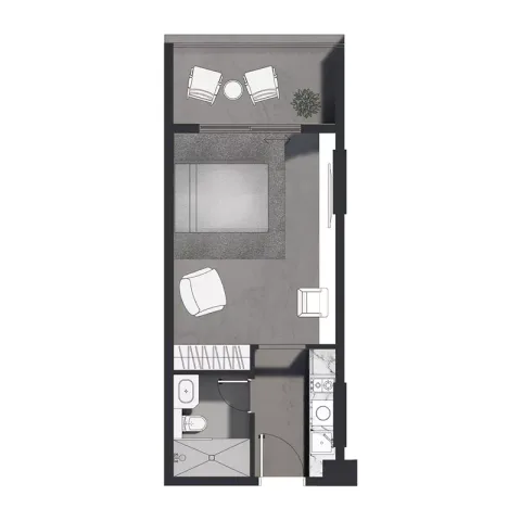 Floor plan, Studio, 403 sq ft