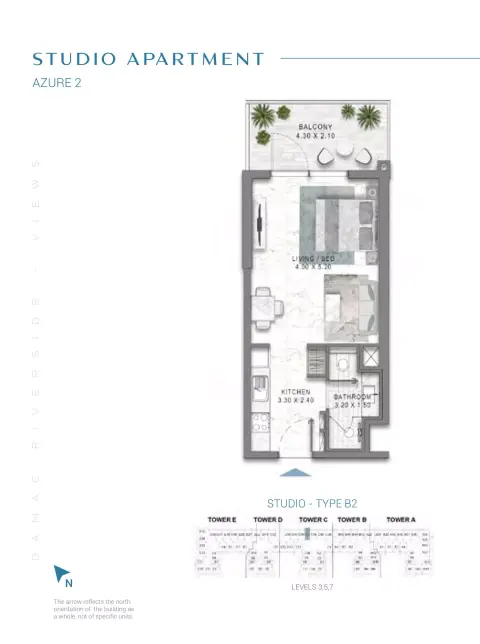 Floor plan, Studio, 0 sq ft
