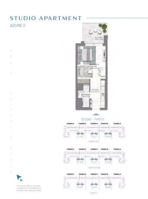 Floor plan, Studio, 0 sq ft