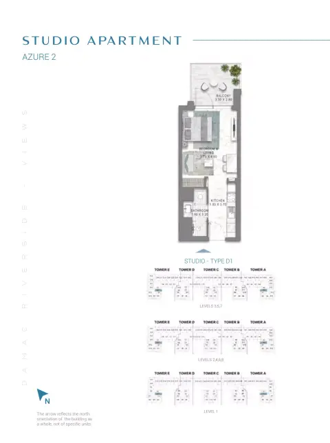 Floor plan, Studio, 0 sq ft