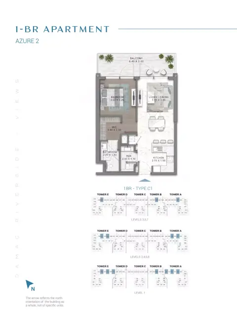 Floor plan, 1 Bed, 0 sq ft