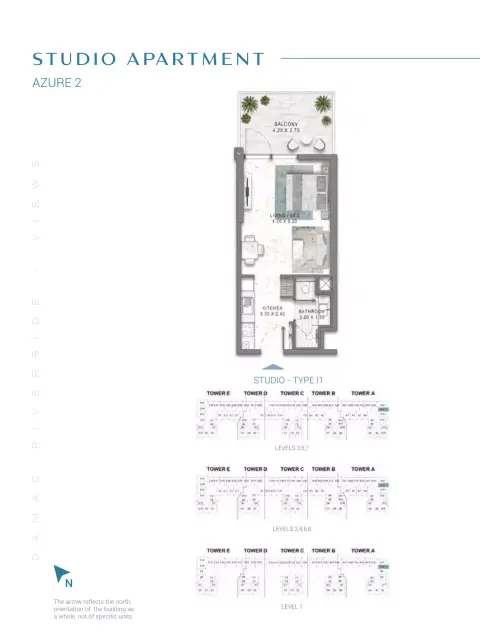 Floor plan, Studio, 0 sq ft