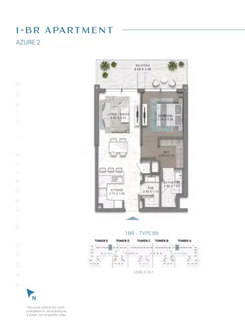 Floor plan, 1 Bed, 0 sq ft