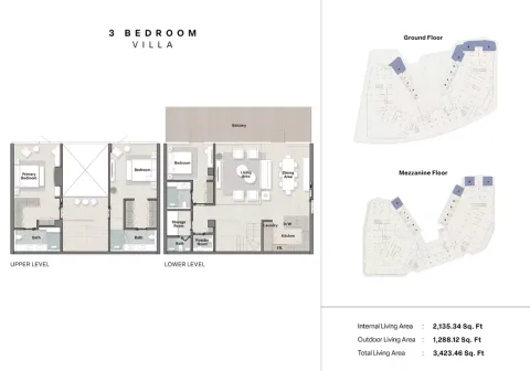 Floor plan, 3 Beds, 3,423 sq ft