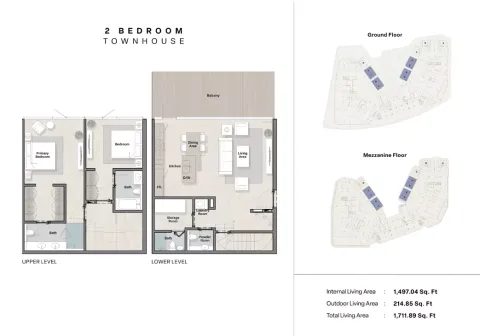 Floor plan, 2 Beds, 1,711 sq ft