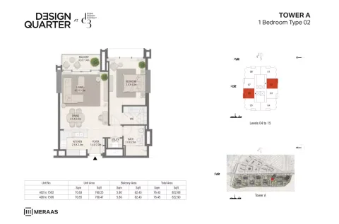 Floor plan, 1 Bed, 822 sq ft