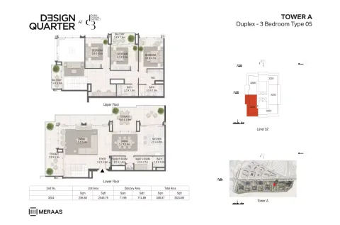 Floor plan, 3 Beds, 3,324 sq ft