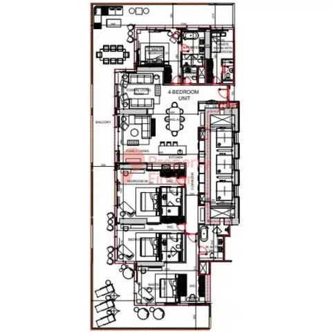Floor plan, 4 Beds, 5,225 sq ft