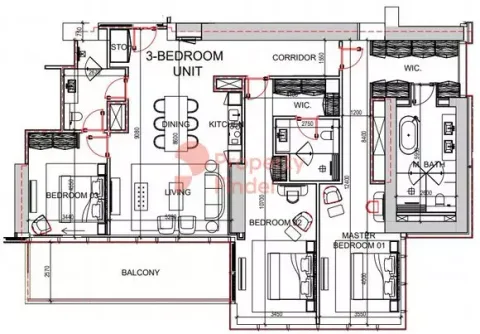 Floor plan, 3 Beds, 2,346 sq ft
