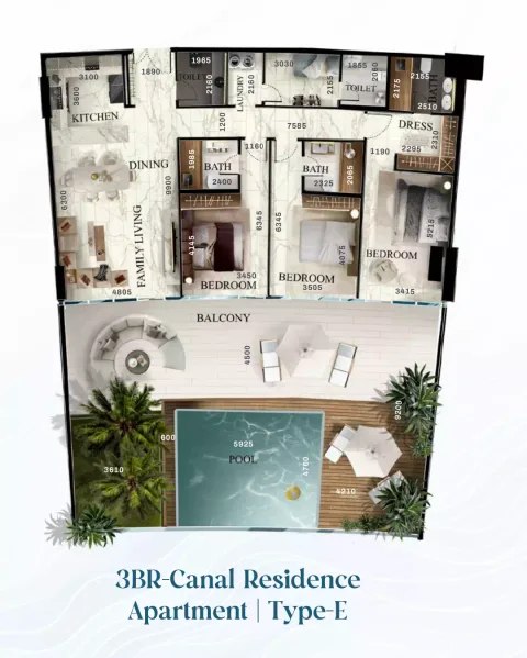 Floor plan, 3 Beds, 0 sq ft