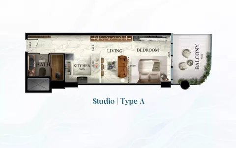 Floor plan, Studio, 0 sq ft