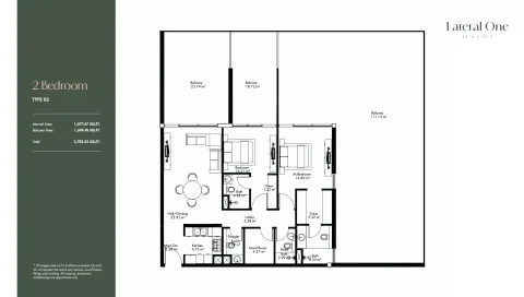 Floor plan, 2 Beds, 2,752 sq ft