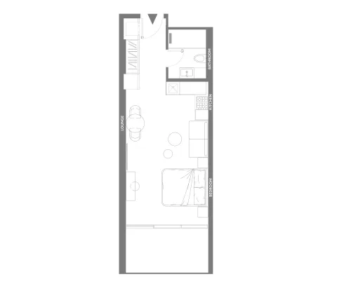 Floor plan, Studio, 497 sq ft