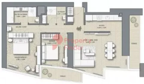 Floor plan, 2 Beds, 1,539 sq ft