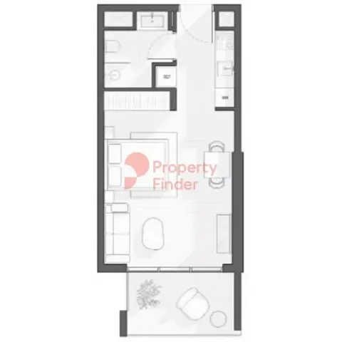 Floor plan, Studio, 439 sq ft