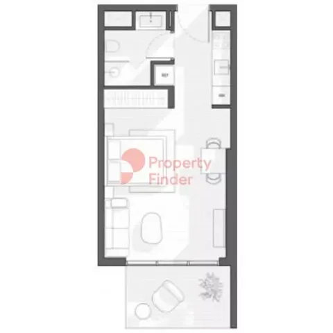 Floor plan, Studio, 438 sq ft