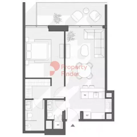 Floor plan, 1 Bed, 800 sq ft