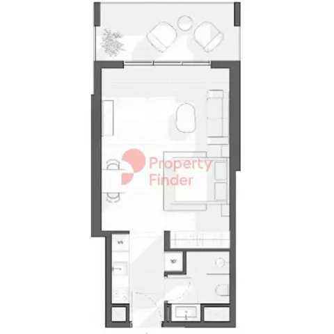 Floor plan, Studio, 530 sq ft