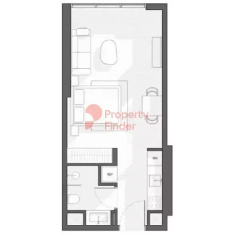 Floor plan, Studio, 374 sq ft