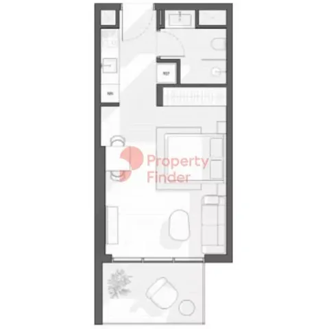 Floor plan, Studio, 438 sq ft