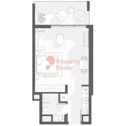 Floor plan, Studio, 497 sq ft