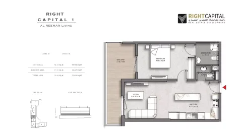 Floor plan, 1 Bed, 774 sq ft