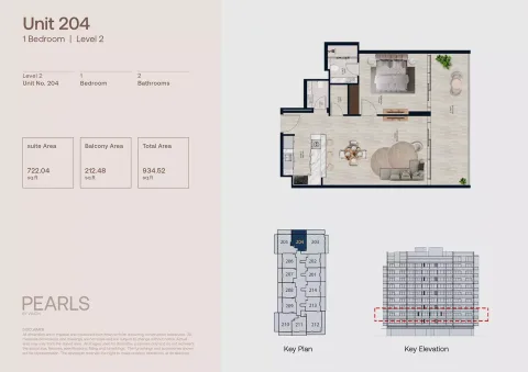 Floor plan, 1 Bed, 934 sq ft