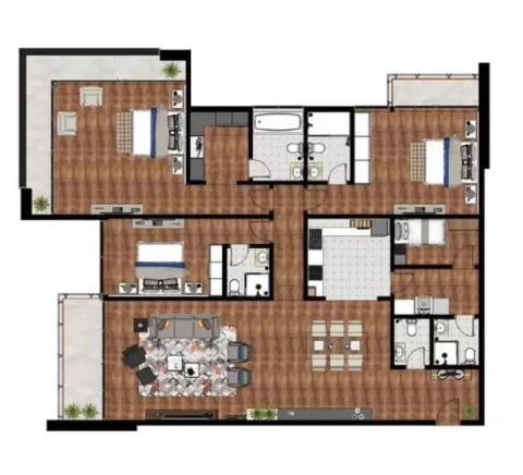 Floor plan, 3 Beds, 0 sq ft
