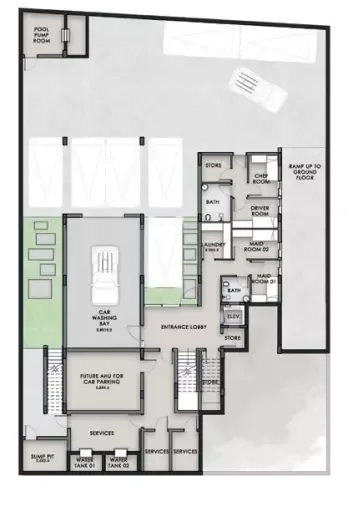 Floor plan, 5 Beds, 18,508 sq ft