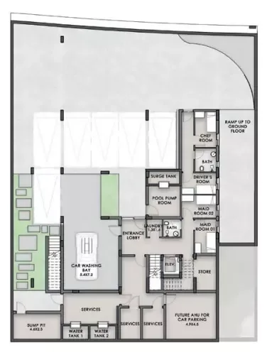 Floor plan, 5 Beds, 17,012 sq ft