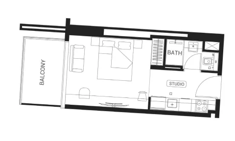 Floor plan, Studio, 367 sq ft
