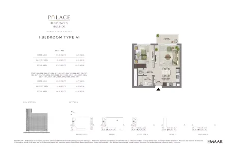 Floor plan, 1 Bed, 683 sq ft
