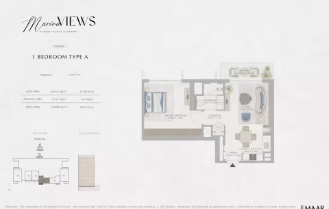 Floor plan, 1 Bed, 740 sq ft