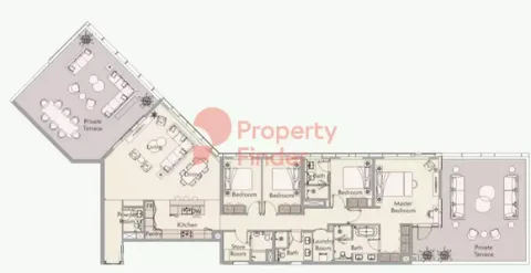Floor plan, 4 Beds, 3,403 sq ft