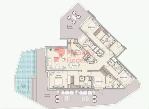 Floor plan, 4 Beds, 4,224 sq ft