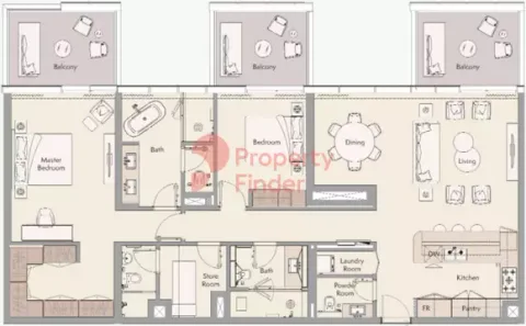 Floor plan, 2 Beds, 1,874 sq ft
