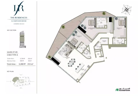 Floor plan, 3 Beds, 3,358 sq ft
