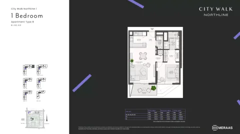 Floor plan, 1 Bed, 881 sq ft