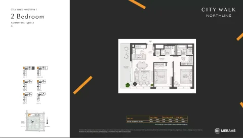 Floor plan, 2 Beds, 1,208 sq ft