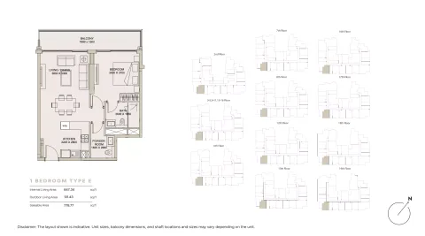 Floor plan, 1 Bed, 778 sq ft