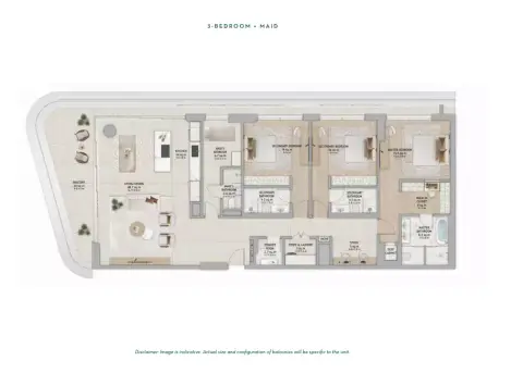 Floor plan, 3 Beds, 2,540 sq ft