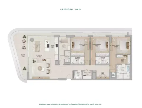 Floor plan, 3 Beds, 0 sq ft