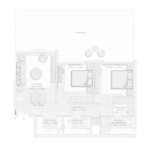 Floor plan, 2 Beds, 1,564 sq ft