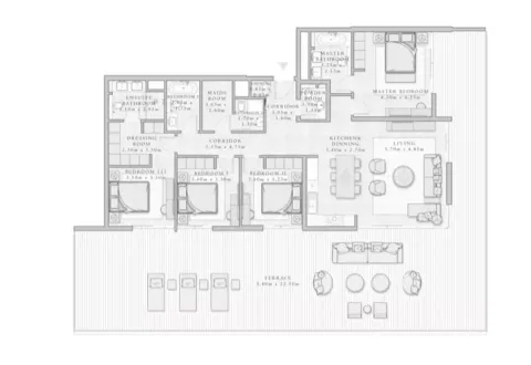 Floor plan, 4 Beds, 3,303 sq ft