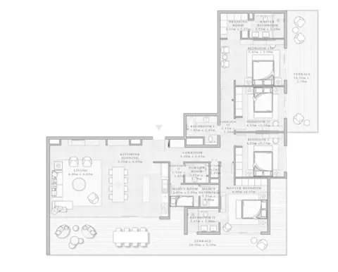 Floor plan, 4 Beds, 3,219 sq ft