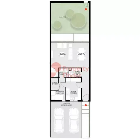 Floor plan, 2 Beds, 1,965 sq ft