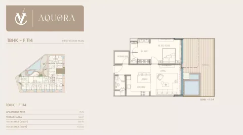 Floor plan, 1 Bed, 1,143 sq ft