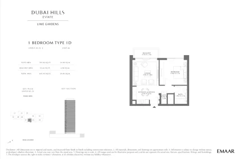 Floor plan, 1 Bed, 645 sq ft