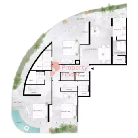 Floor plan, 3 Beds, 3,239 sq ft